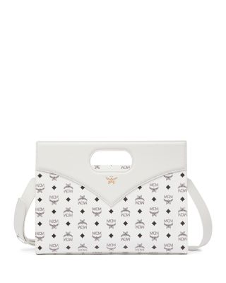 Diamond VI Leather & Canvas Handbag