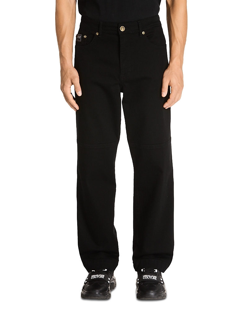 VERSACE JEANS COUTURE REGULAR FIT JEANS IN BLACK