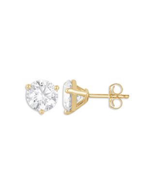 Bloomingdale's Fine Collection - Certified Lab Grown Diamond Stud Earrings in 18K Yellow Gold, 4.0 ct. t.w.