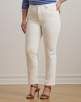 Plus High Rise Straight Ankle Jeans