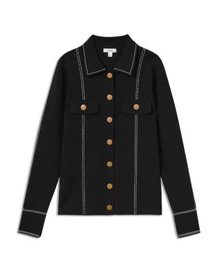REISS Eden Stitch Detail Top | Bloomingdale's