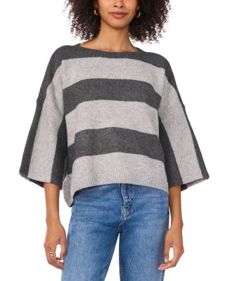 Two by Vince camuto gray white newest stripe top …