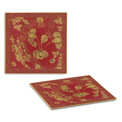 Oggetti Rubrum Square Charger Plates, Set of 2