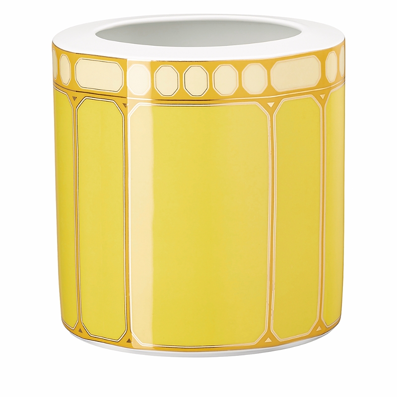 Rosenthal Swarovski Signum Vase In Yellow