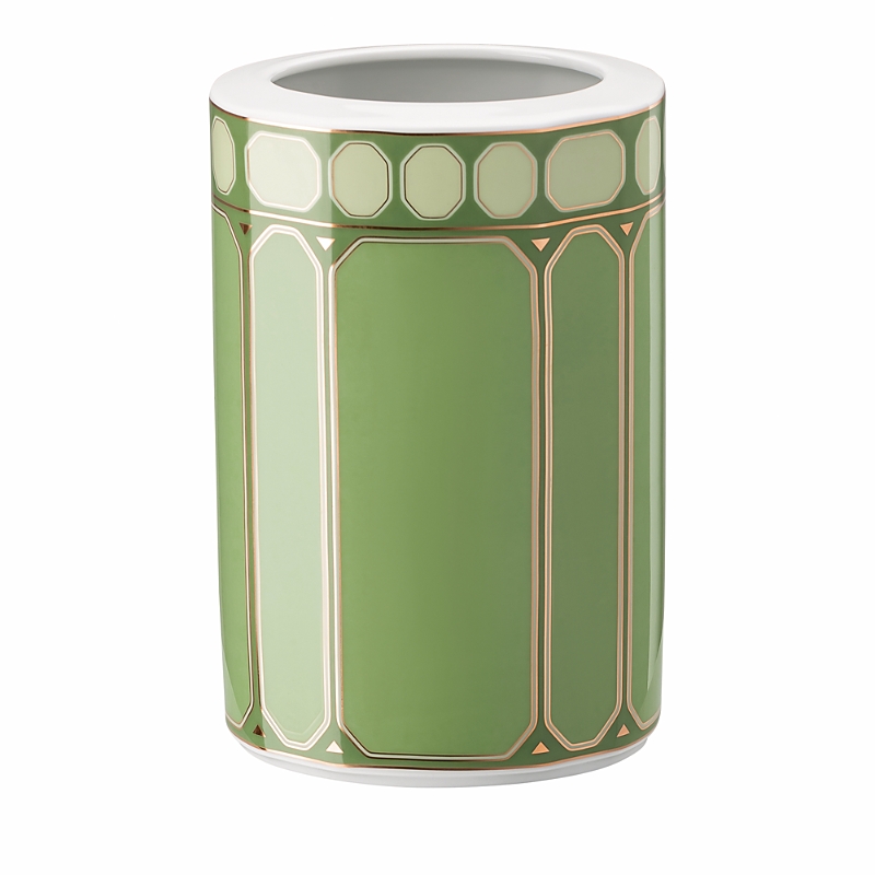 Rosenthal Swarovski Signum 6 Vase In Green
