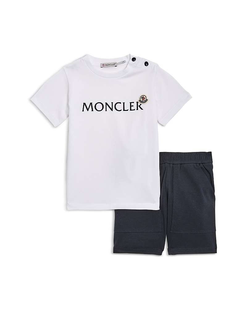 Moncler Boys' Tee & Shorts Set - Baby, Little Kid, Little Kid In White