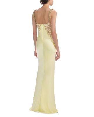 x Christopher Kane Lace Satin Maxi Dress