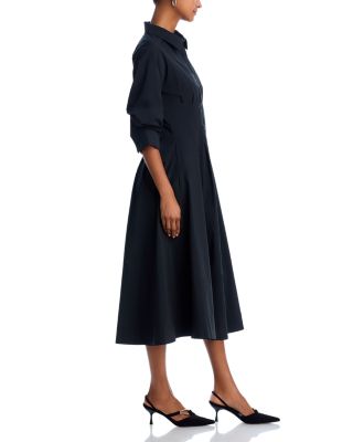 Jazz Poplin Pintuck Midi Dress