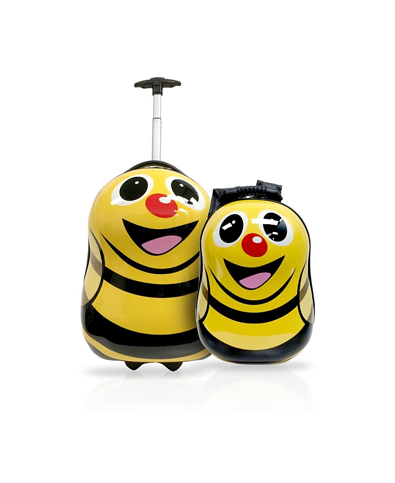 Tucci Italy Busybee Kids Backpack Suitcase, Set Of 2 In Yellow