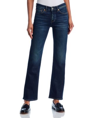 RE/DONE - Slim Straight Leg Crop Jeans in Barely Worn