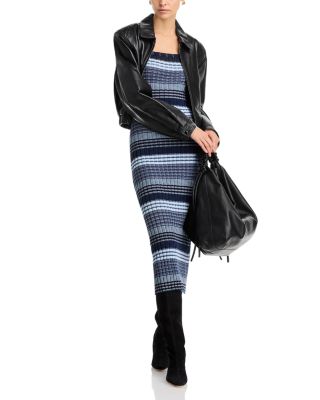 Cheval Striped Square Neck Dress