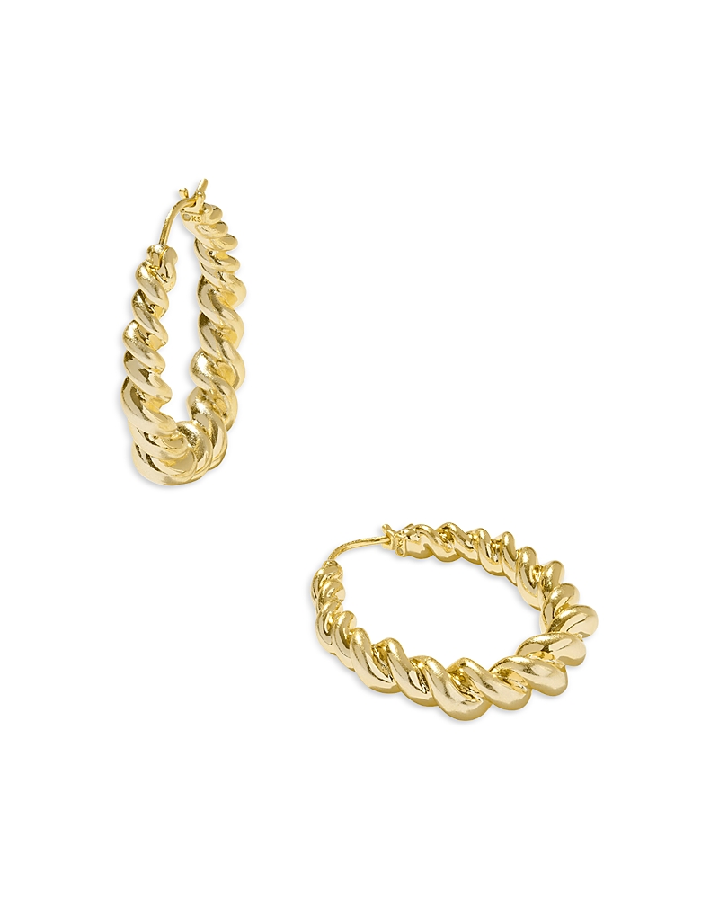 Kendra Scott Haisley Rope Texture Hoop Earrings In Gold