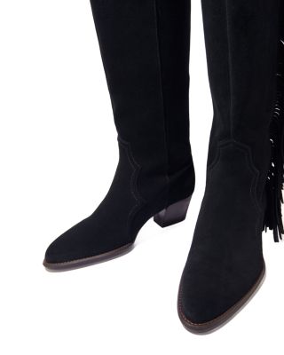 Women's Fringed Suede Cowboy Boots