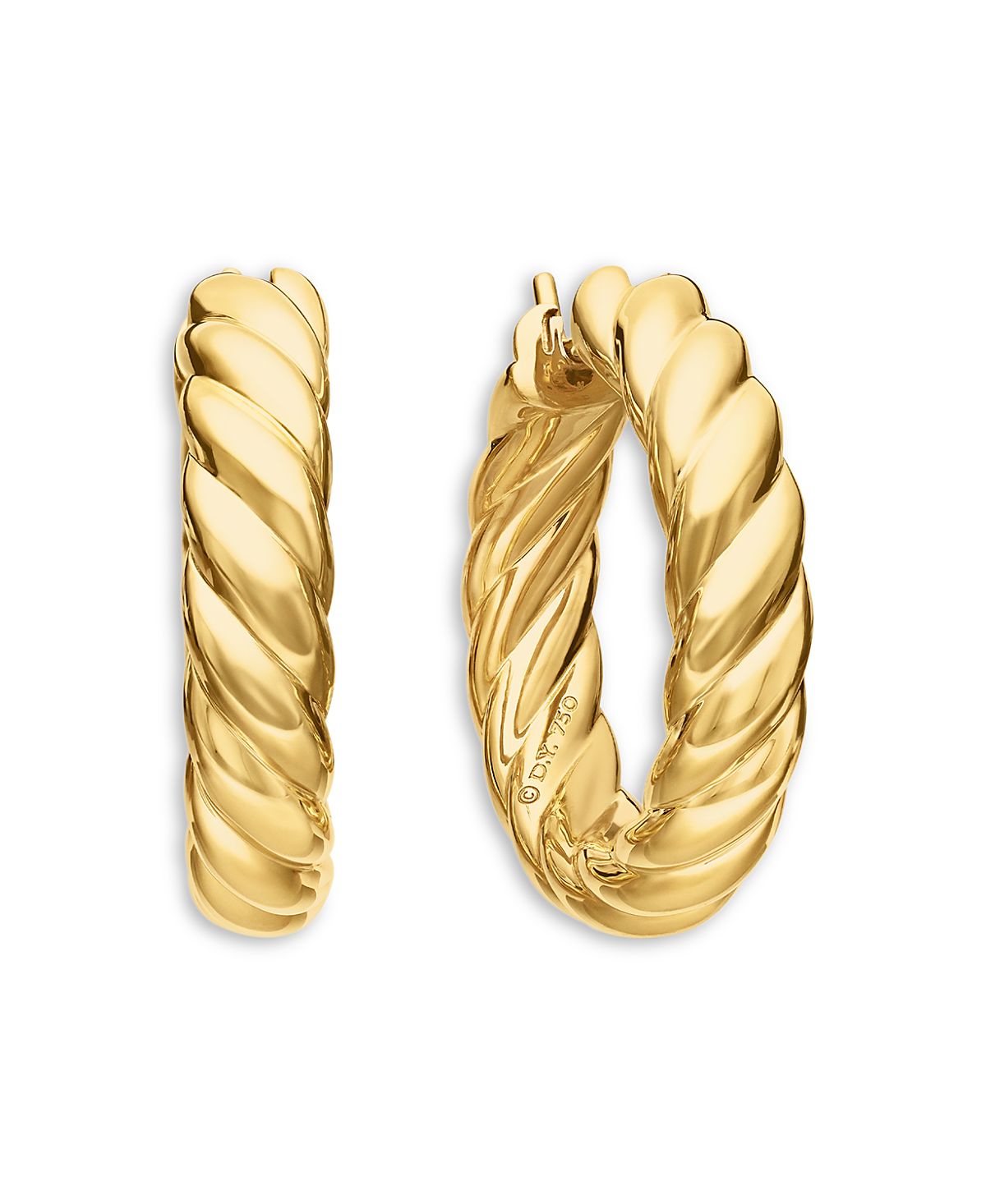 Sculpted Cable Hoop Earrings
