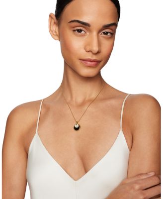 18K Yellow Gold DY Elements&reg; Black Onyx, Mother-of-Pearl & Diamond Convertible Pendant Necklace, 17"