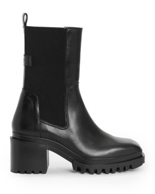 Women's Skarlet Square Toe Stretch Block Heel Ankle Boots