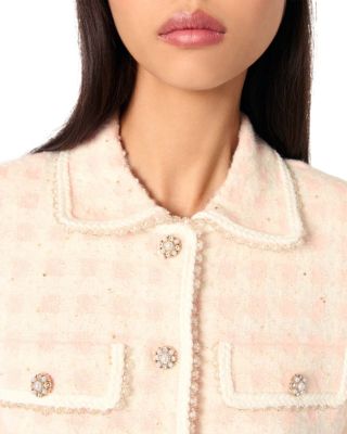 Tweed Effect Knit Jacket