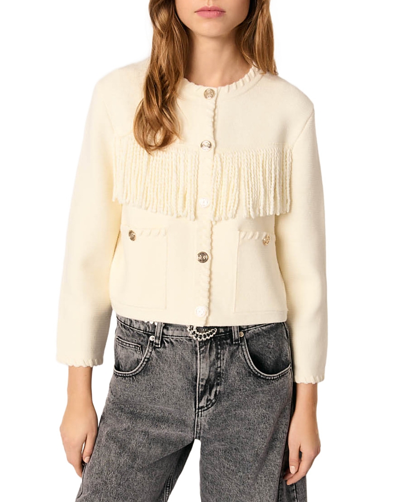 MAJE FRINGED CARDIGAN