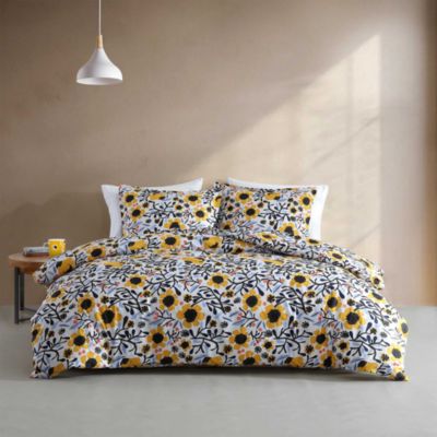 Mykero Cotton Percale 3 Piece Duvet Cover Set, King