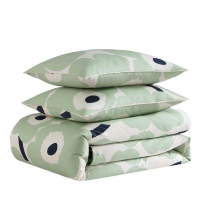 Unikko Cotton 3 Piece Duvet Cover Set, Full Queen