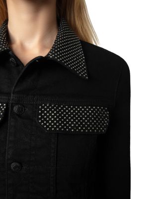 Kioky Rhinestone Denim Shirt