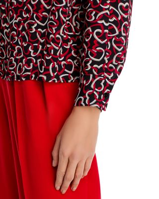 Printed Button Down Blouse