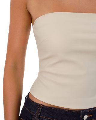 Giada Faux Leather Tube Top