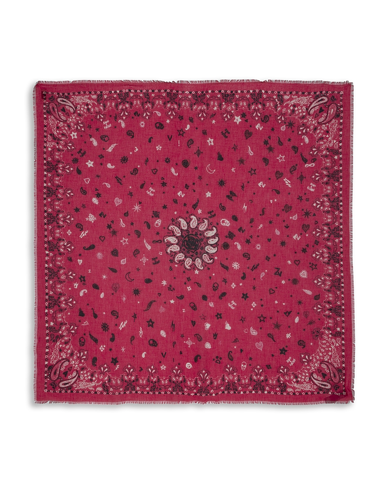 Zadig & Voltaire Maddie Scarf In Framboise
