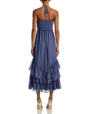 Metallic Polka Dot Maxi Dress - Exclusive