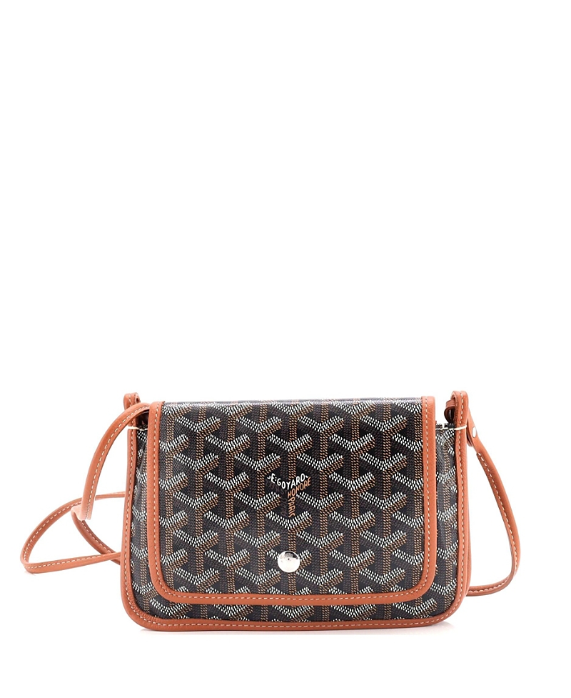 Pre-owned Pre-owned Goyard Goyard Plumet Clutch Wallet Coated Canvas In Brown/ Black