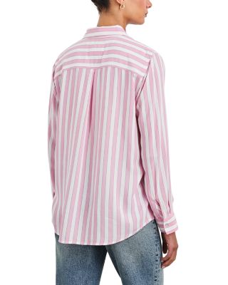 Wren Striped Button Front Blouse