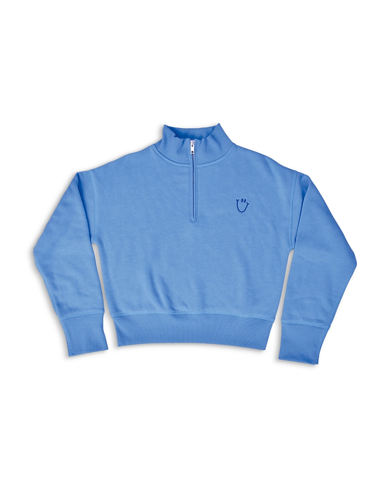 Shop Iscream Girls' Happy Faces 1/4 Zip Sweatshirt - Big Kid In Multi
