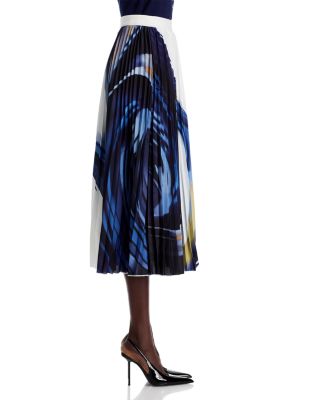 Printed Pleated Skirt