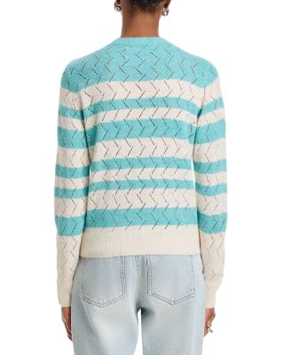 Embroidered Round Neck Pullover Sweater