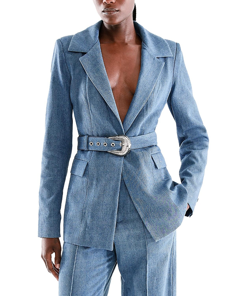 As By Df Dominga Belted Denim Blazer In Denim