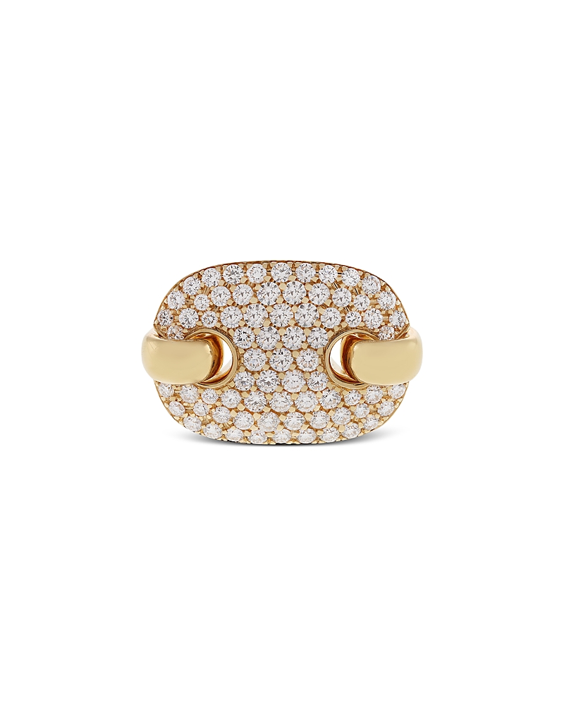 Crivelli 18k Yellow Gold Pave Diamond Statement Ring In Gold