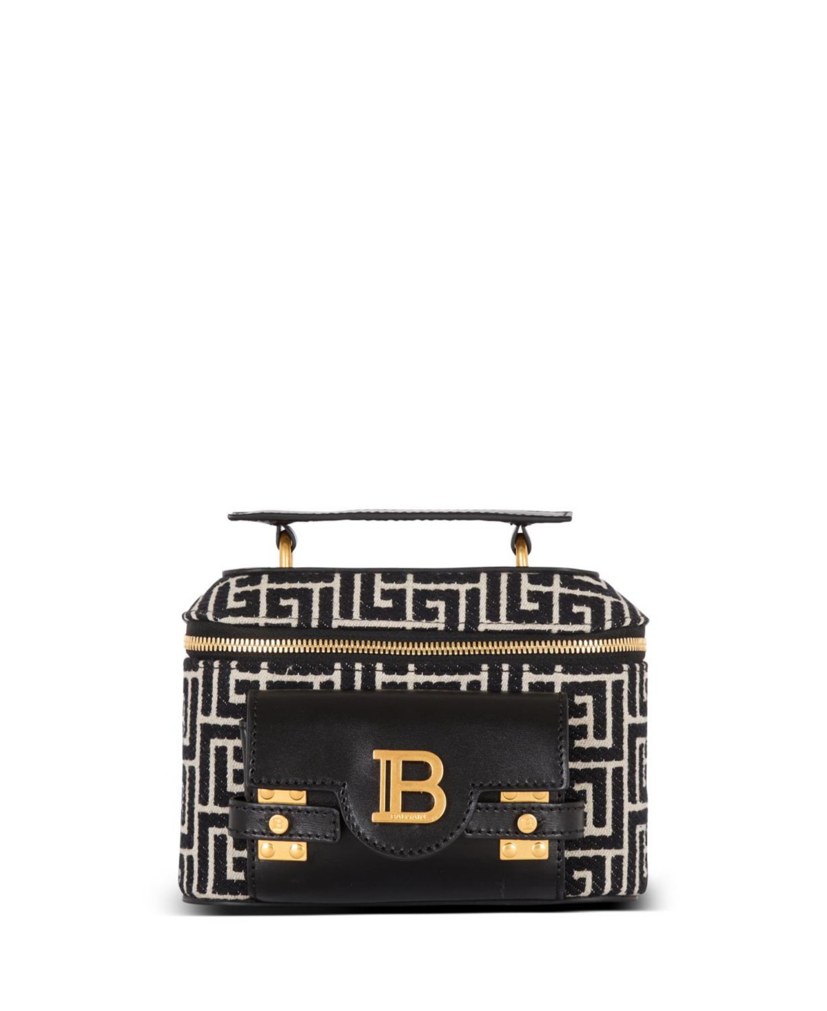 Balmain Women's B-Buzz Vanity in Monogram Jacquard in Black