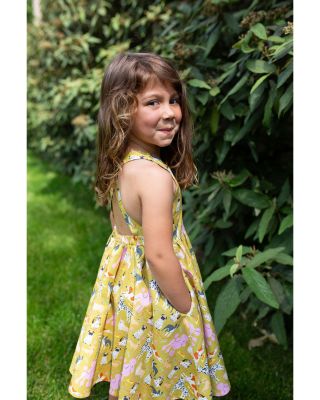 Girls' Woven Cross Back Dress in Dogs - Little Kid