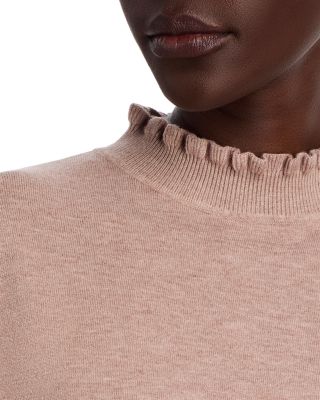 Ruffled Mock Neck Sweater
