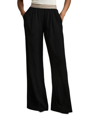 REISS - Petites Abs Striped Waistband Wide Leg Trousers