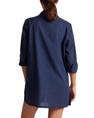 Embroidered Cover-Up Shirt