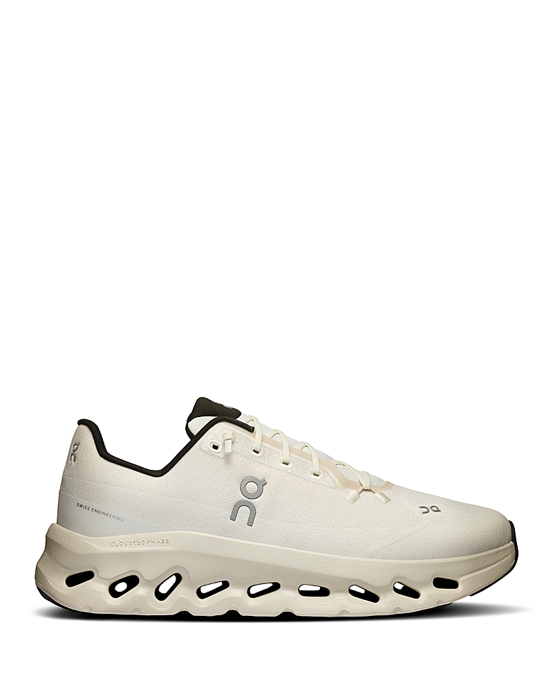 On Cloudtilt Stretch-knit Sneakers In Pearl Ice