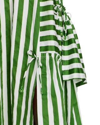 Tropical Flight Stripes Midi Dress