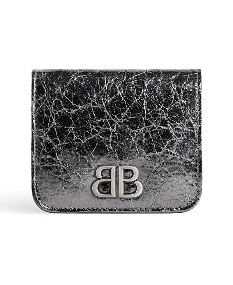 Balenciaga Monaco Flap Coin and Card Holder Metallized