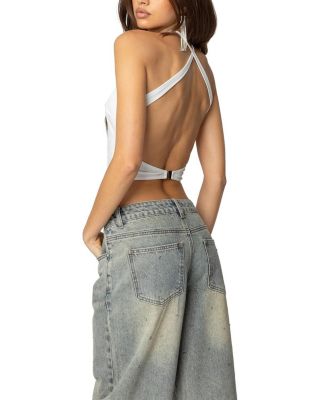 Caity Backless High Neck Top