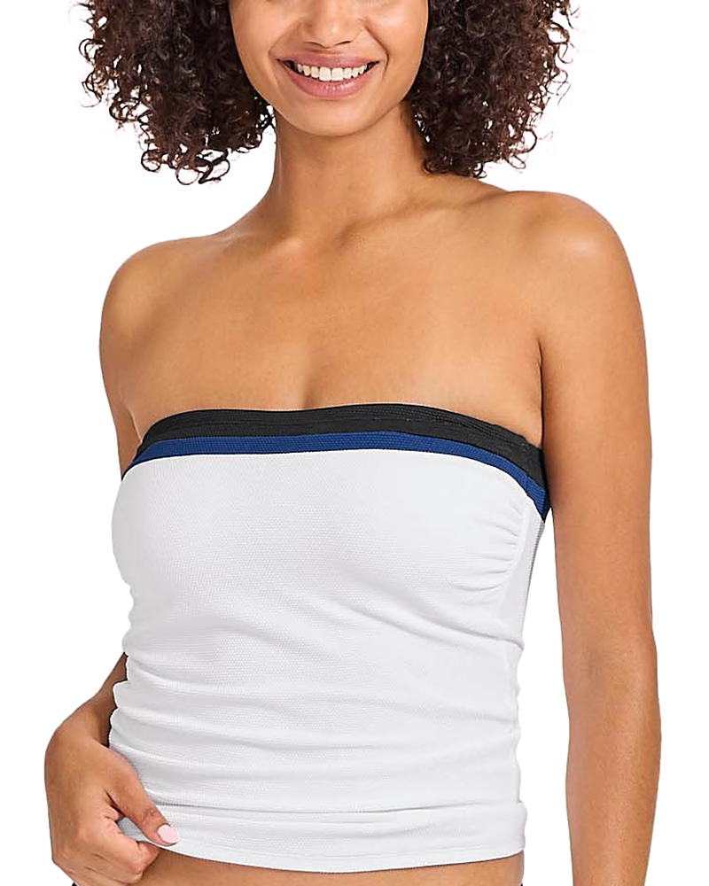 TOMMY BAHAMA ISLAND CAYS COLOR BLOCK BANDEAU TANKINI TOP