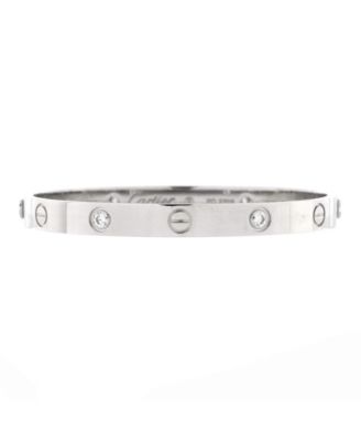 Pre-Owned Cartier - Love 4 Diamond Bracelet 18K White Gold and Diamonds