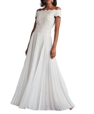 Bode Sequin Embroidered Lace and Tulle Gown