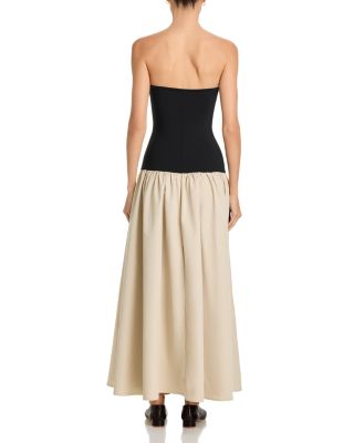 Mixed Media Drop Waist Dress