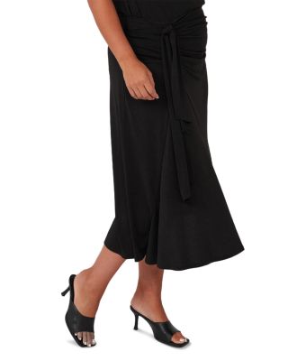 Plus Octavia Faux Wrap Skirt